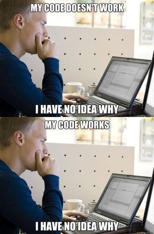 My code doesn't work, I have no idea why. My code works, I have no idea why.