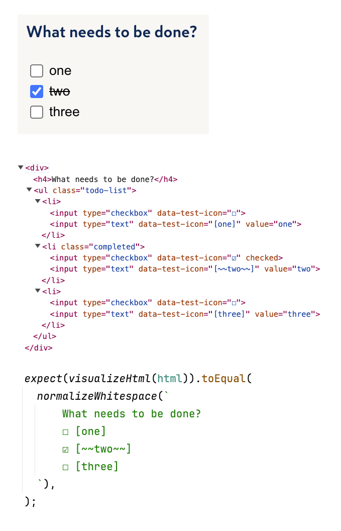 HTML visualization example